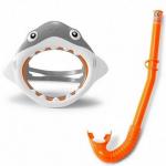 Набор для подводного плавания от 3-х лет Shark Fun: маска, трубка Intex (55944)