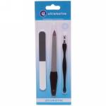 Маникюрный набор на блистере, 3 предмета "Ультрамарин - Ваши ручки" (триммер, пилка металлическая и пилка наждачная)