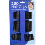 Невидимки для волос 200шт "Hair Grips", цвет черный, 4см