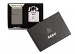 Подарочный набор Zippo: ветроустойчивая зажигалка Black Ice+вставной блок для зажигалок для трубок