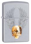 Зажигалка Zippo Classic с покрытием Satin Chrome, латунь/сталь, серебристая, матовая, 36x12x56 мм