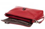 Женская маленькая сумка из фактурной натуральной кожи, цвет красный