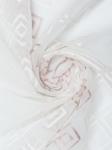 Тюль S36-04, белый с розовой вышивкой                             (add-102389)