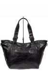 Женская сумка-трапеция из искусственной кожи, цвет чёрный