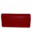 Кожаный женский кошелёк портмоне, цвет красный