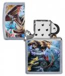 Зажигалка Zippo Anne Stokes, покрытие Street Chrome™, латунь/сталь, серебристая, матовая