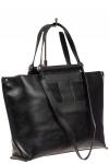 Женская сумка из натуральной кожи, цвет чёрный