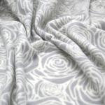 Плед флисовый "Розы", серый                             (otk-200032-gr)