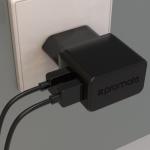 Promate ChargMate-EU2 СЗУ 2 USB port, 2.1A + АЗУ 2 USB port, 3.1A + кабель micro USB (black)