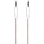 Аудио кабель AUX Krutoff Nylon розовый 1m (пакет)