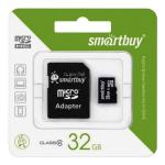 MicroSD 32GB Smart Buy Class 10 + SD адаптер