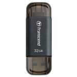 USB 3.1 флеш-диск 32GB Transcend 300 JetDrive Go (USB / Lightning) MFI черный
