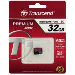 MicroSD 32GB Transcend Premium Class 10 UHS-1 без адаптера