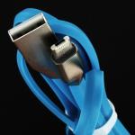 USB кабель ZINC Alloy 2 в 1 (micro USB + iPhone Lightning) 1m, blue