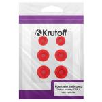 Комплект амбушюр Krutoff для наушников (3 пары, размер S, M, L) красные