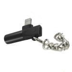 Адаптер Krutoff 2 в 1 (8-pin / выход 3.5mm для наушников + 8-pin) black