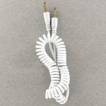 Аудио кабель AUX Krutoff Spiral белый 1.8m (пакет)
