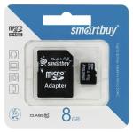 MicroSD 8GB Smart Buy Class 10 + SD адаптер