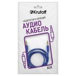 Аудио кабель AUX Krutoff 1m, синий (пакет)
