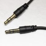 Аудио кабель AUX Krutoff 1m, черный (пакет)