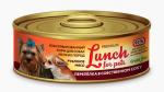 Корм для собак "Lunch for pets" Перепелка в собственном соку, рубленое мясо (крышка ключ)
