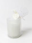 Свеча ароматизированная "Abrige" Floox, 7х7х9,5 см, цв.белый, парафин, вес 110 гр, аромат "свежий хлопок", в стеклянной шкатулке