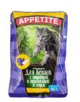 Корм для кошек "Appetite" индейка с перепелкой в соусе (пауч)