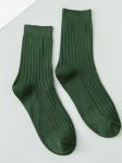 Носки р.40-45 "Базовые со спортивной резинкой" Зеленые
