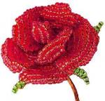 Набор для творчества Цветы из бисера Алая роза