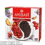 чай Akbar фруктовый Яблоко и шиповник в пакетиках с/я, конверт 1,5 г.*100 пак.