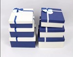 Коробка подарочная "Важный день" 15.5х15.5х6.5 , синий/белый
