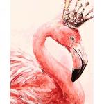 Картина рисование по номерам 40*50 см "Королевский фламинго"