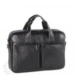 Портфель мужской кожаный 11017 black ZZNick