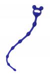 Анальная цепочка ToDo by Toyfa Froggy, силикон, синяя, 27,4 см, O 1,4 см
