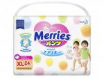 MERRIES Трусики-подгузники для детей размер XL 12-22 кг 24 шт.