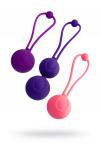 Набор вагинальных шариков L'EROINA by TOYFA Bloom, силикон, фиолетово-розовый, O 3,1/3,1/2,6-3 см