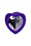 Анальная втулка ToDo by Toyfa Diamond Heart, водонепроницаемая, силикон, фиолетовая, 7 см, O 2 см