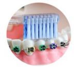 Ортодонтическая зубная нано щетка, 2 шт
