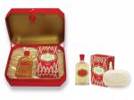 Подарочный набор "Красная Москва" (духи 42 мл, мыло туалетное 150 г) в подарочной коробке с кисточкой