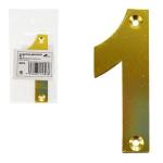 Номерок дверной Чибис металл №1 (золото) 75*45 мм с комплектом крепежа (10511010/270219/0026682, КИТАЙ)