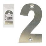 Номерок дверной Чибис металл №2 (хром) 75*45 мм с комплектом крепежа (10511010/270219/0026682, КИТАЙ)