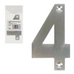 Номерок дверной Чибис металл №4 (хром) 75*45 мм  с комплектом крепежа (10511010/270219/0026682, КИТАЙ)