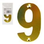 Номерок дверной Чибис металл №6/9 (золото) 75*45 мм  с комплектом крепежа (10511010/270219/0026682, КИТАЙ)