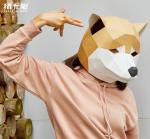 3D маска собака Хаски, сделай сам.