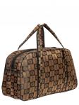 Багажная текстильная сумка с принтом, цвет коричневый