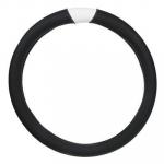 NEW GALAXY Оплетка руля, экокожа, черный, белая вставка, размер М