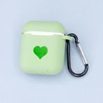 Чехол для airpods "Heart mini", green