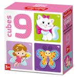 Кубики Для маленьких принцесс (без обклейки) 9 шт. Baby Toys