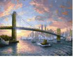 Картина по номерам GX 25269 Рассвет над Нью-Йорком (Кинкейд)40*50