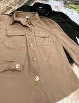 Рубашка с крупными пуговицами каппучино A133 OP37